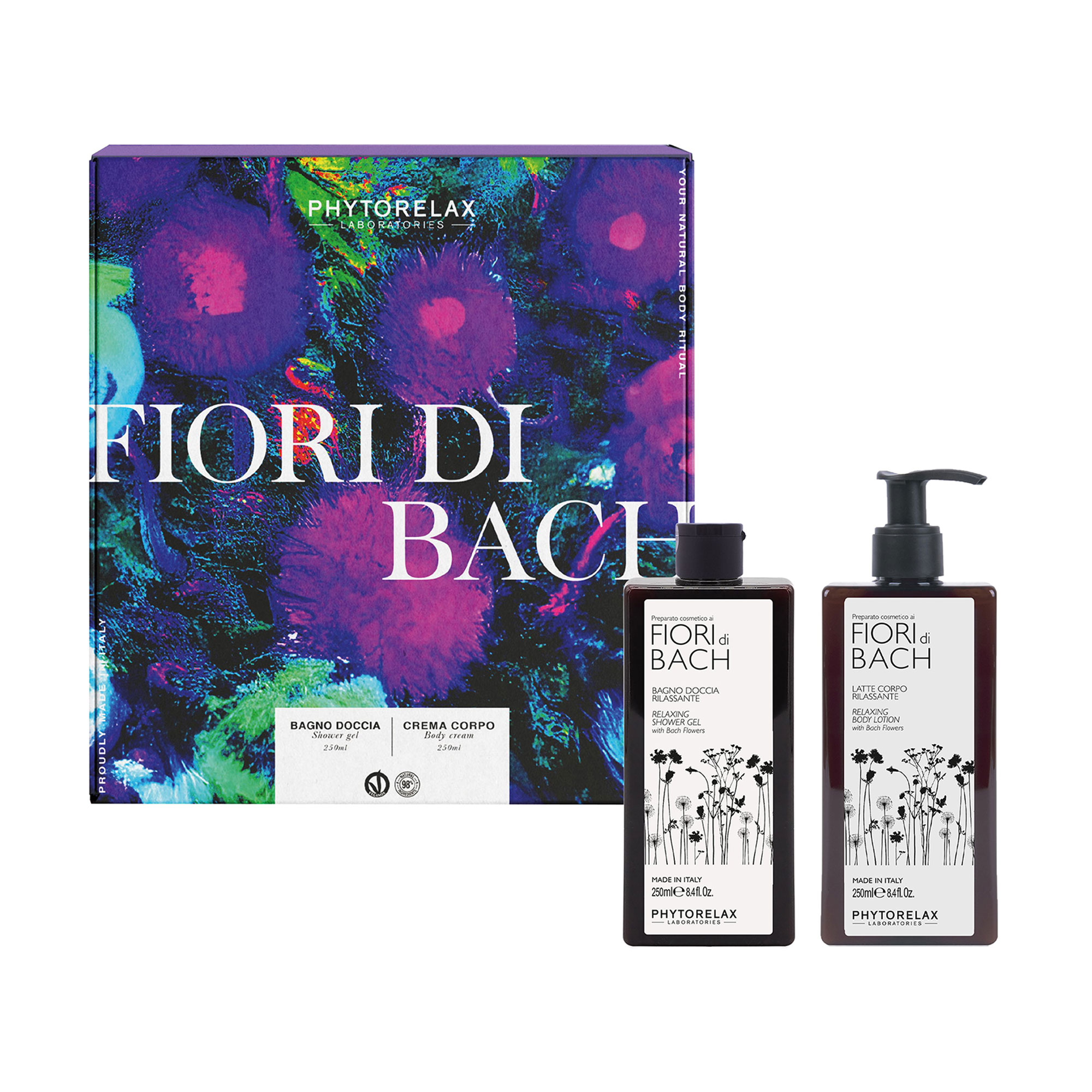 Набір для тіла Phytorelax Laboratories Bach Flowers (гель для душу, 250 мл + лосьон для тіла, 250 мл)